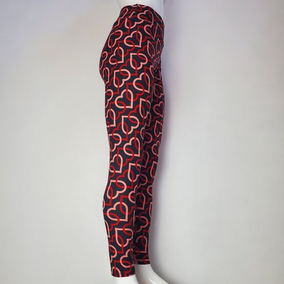 NEW LuLaRoe Valentine's Black Red Heart Leggings - Picture 2 of 9